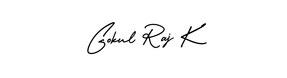 Design your own signature with our free online signature maker. With this signature software, you can create a handwritten (AmerikaSignatureDemo-Regular) signature for name Gokul Raj K. Gokul Raj K signature style 3 images and pictures png