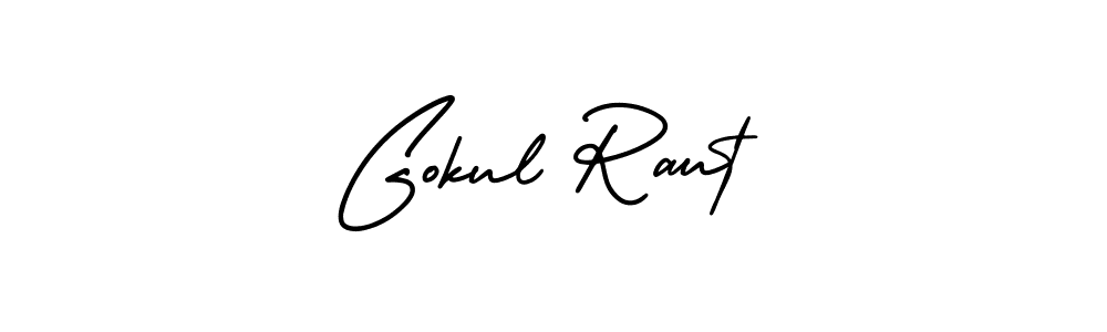 Best and Professional Signature Style for Gokul Raut. AmerikaSignatureDemo-Regular Best Signature Style Collection. Gokul Raut signature style 3 images and pictures png