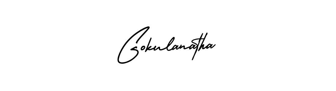 Make a beautiful signature design for name Gokulanatha. With this signature (AmerikaSignatureDemo-Regular) style, you can create a handwritten signature for free. Gokulanatha signature style 3 images and pictures png