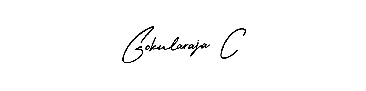 You should practise on your own different ways (AmerikaSignatureDemo-Regular) to write your name (Gokularaja C) in signature. don't let someone else do it for you. Gokularaja C signature style 3 images and pictures png