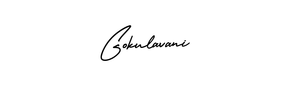 Create a beautiful signature design for name Gokulavani. With this signature (AmerikaSignatureDemo-Regular) fonts, you can make a handwritten signature for free. Gokulavani signature style 3 images and pictures png