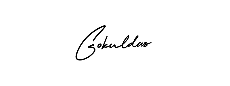 How to make Gokuldas name signature. Use AmerikaSignatureDemo-Regular style for creating short signs online. This is the latest handwritten sign. Gokuldas signature style 3 images and pictures png