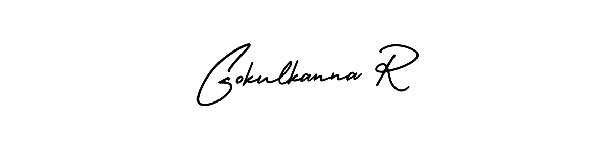 Similarly AmerikaSignatureDemo-Regular is the best handwritten signature design. Signature creator online .You can use it as an online autograph creator for name Gokulkanna R. Gokulkanna R signature style 3 images and pictures png