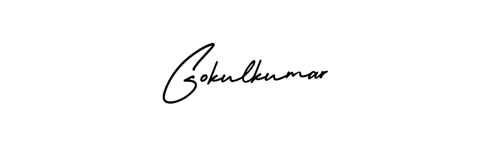 Similarly AmerikaSignatureDemo-Regular is the best handwritten signature design. Signature creator online .You can use it as an online autograph creator for name Gokulkumar. Gokulkumar signature style 3 images and pictures png