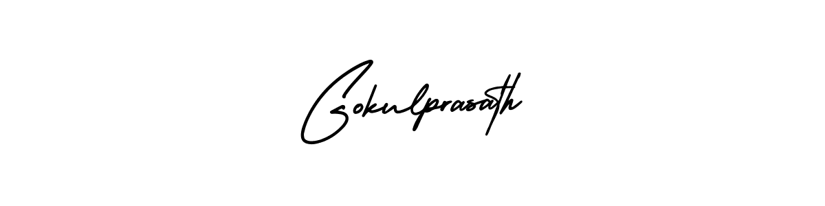 Use a signature maker to create a handwritten signature online. With this signature software, you can design (AmerikaSignatureDemo-Regular) your own signature for name Gokulprasath. Gokulprasath signature style 3 images and pictures png