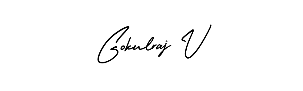 AmerikaSignatureDemo-Regular is a professional signature style that is perfect for those who want to add a touch of class to their signature. It is also a great choice for those who want to make their signature more unique. Get Gokulraj V name to fancy signature for free. Gokulraj V signature style 3 images and pictures png