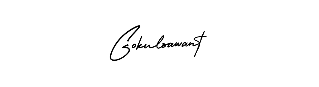 How to make Gokulsawant signature? AmerikaSignatureDemo-Regular is a professional autograph style. Create handwritten signature for Gokulsawant name. Gokulsawant signature style 3 images and pictures png