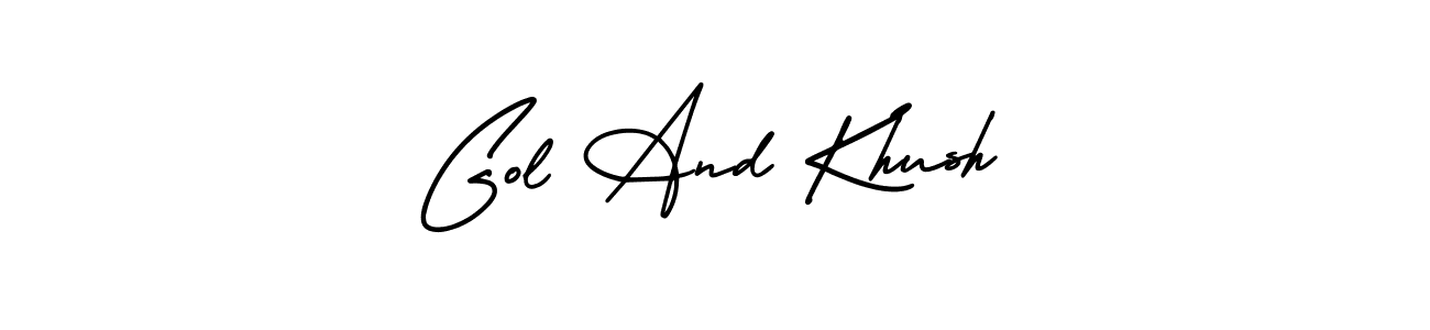 Gol And Khush stylish signature style. Best Handwritten Sign (AmerikaSignatureDemo-Regular) for my name. Handwritten Signature Collection Ideas for my name Gol And Khush. Gol And Khush signature style 3 images and pictures png