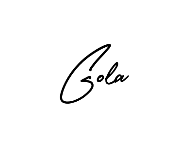 Create a beautiful signature design for name Gola. With this signature (AmerikaSignatureDemo-Regular) fonts, you can make a handwritten signature for free. Gola signature style 3 images and pictures png