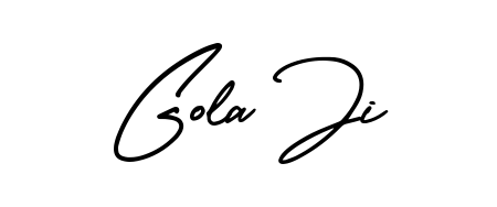 Enhance your business communications with Gola Ji signature in AmerikaSignatureDemo-Regular lettering. Clean, modern, and universally compatible. Gola Ji signature style 3 images and pictures png