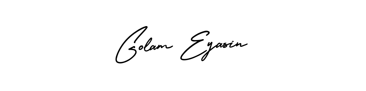 How to make Golam Eyasin name signature. Use AmerikaSignatureDemo-Regular style for creating short signs online. This is the latest handwritten sign. Golam Eyasin signature style 3 images and pictures png