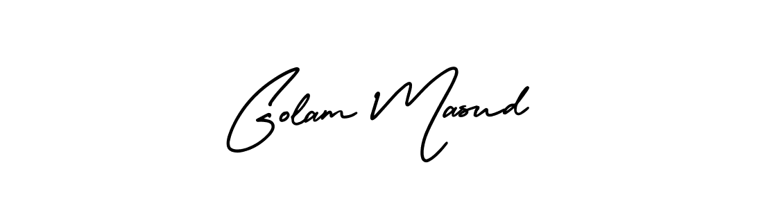 Use a signature maker to create a handwritten signature online. With this signature software, you can design (AmerikaSignatureDemo-Regular) your own signature for name Golam Masud. Golam Masud signature style 3 images and pictures png