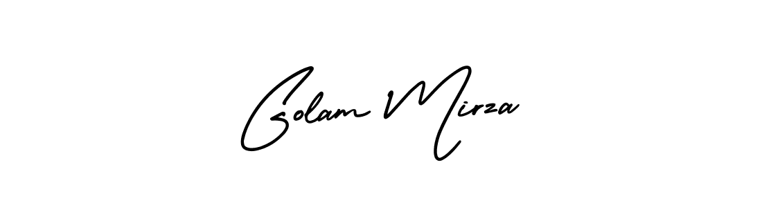 Use a signature maker to create a handwritten signature online. With this signature software, you can design (AmerikaSignatureDemo-Regular) your own signature for name Golam Mirza. Golam Mirza signature style 3 images and pictures png