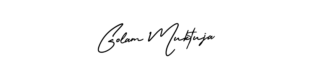 How to Draw Golam Muktuja signature style? AmerikaSignatureDemo-Regular is a latest design signature styles for name Golam Muktuja. Golam Muktuja signature style 3 images and pictures png