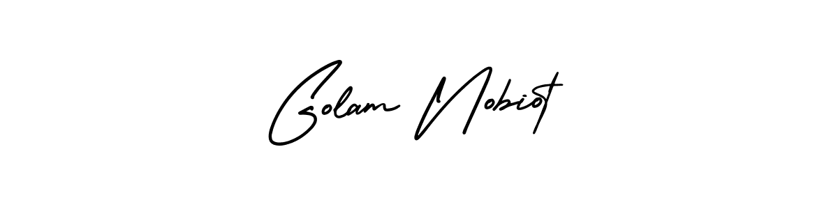 Create a beautiful signature design for name Golam Nobiot. With this signature (AmerikaSignatureDemo-Regular) fonts, you can make a handwritten signature for free. Golam Nobiot signature style 3 images and pictures png