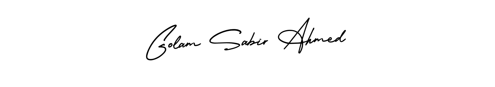 AmerikaSignatureDemo-Regular is a professional signature style that is perfect for those who want to add a touch of class to their signature. It is also a great choice for those who want to make their signature more unique. Get Golam Sabir Ahmed name to fancy signature for free. Golam Sabir Ahmed signature style 3 images and pictures png