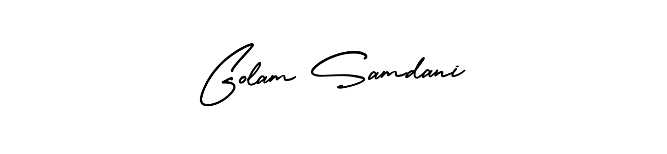 Golam Samdani stylish signature style. Best Handwritten Sign (AmerikaSignatureDemo-Regular) for my name. Handwritten Signature Collection Ideas for my name Golam Samdani. Golam Samdani signature style 3 images and pictures png