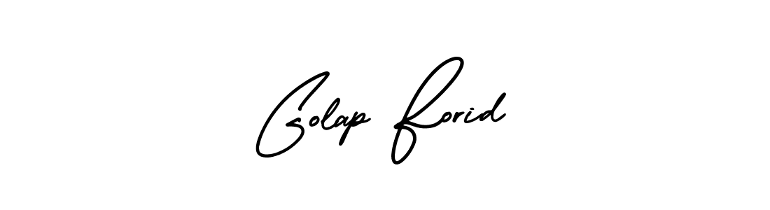 Golap Forid stylish signature style. Best Handwritten Sign (AmerikaSignatureDemo-Regular) for my name. Handwritten Signature Collection Ideas for my name Golap Forid. Golap Forid signature style 3 images and pictures png