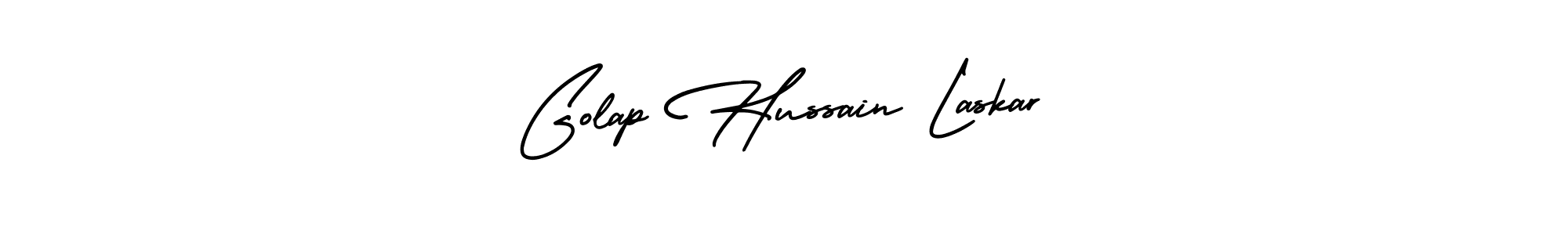 It looks lik you need a new signature style for name Golap Hussain Laskar. Design unique handwritten (AmerikaSignatureDemo-Regular) signature with our free signature maker in just a few clicks. Golap Hussain Laskar signature style 3 images and pictures png