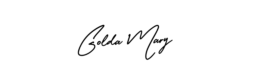 Make a beautiful signature design for name Golda Mary. With this signature (AmerikaSignatureDemo-Regular) style, you can create a handwritten signature for free. Golda Mary signature style 3 images and pictures png