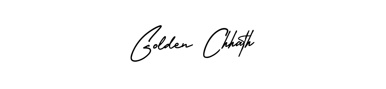 It looks lik you need a new signature style for name Golden Chhath. Design unique handwritten (AmerikaSignatureDemo-Regular) signature with our free signature maker in just a few clicks. Golden Chhath signature style 3 images and pictures png