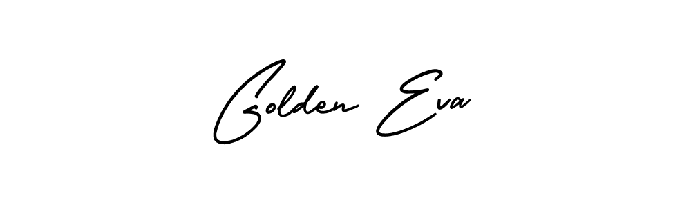 Use a signature maker to create a handwritten signature online. With this signature software, you can design (AmerikaSignatureDemo-Regular) your own signature for name Golden Eva. Golden Eva signature style 3 images and pictures png