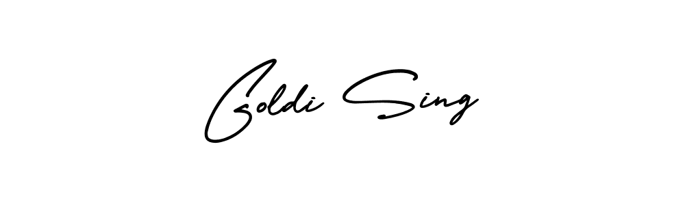 It looks lik you need a new signature style for name Goldi Sing. Design unique handwritten (AmerikaSignatureDemo-Regular) signature with our free signature maker in just a few clicks. Goldi Sing signature style 3 images and pictures png