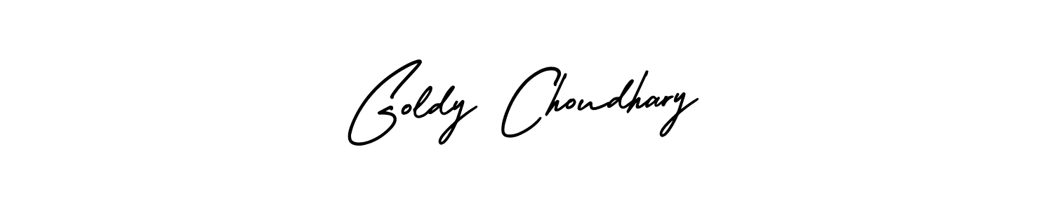 Design your own signature with our free online signature maker. With this signature software, you can create a handwritten (AmerikaSignatureDemo-Regular) signature for name Goldy Choudhary. Goldy Choudhary signature style 3 images and pictures png