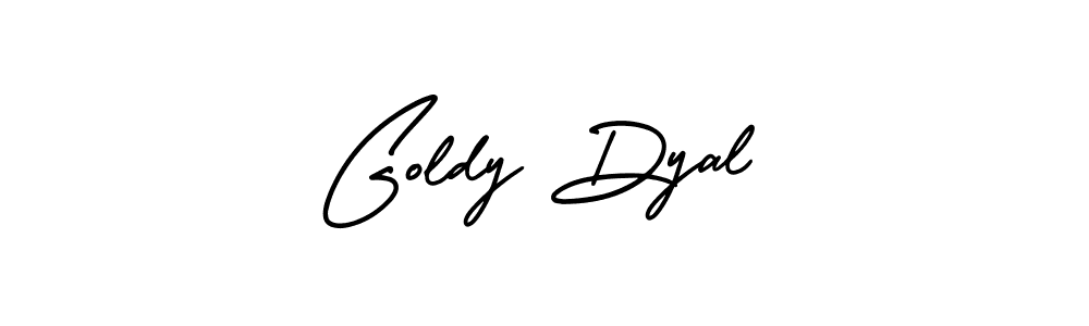 Create a beautiful signature design for name Goldy Dyal. With this signature (AmerikaSignatureDemo-Regular) fonts, you can make a handwritten signature for free. Goldy Dyal signature style 3 images and pictures png