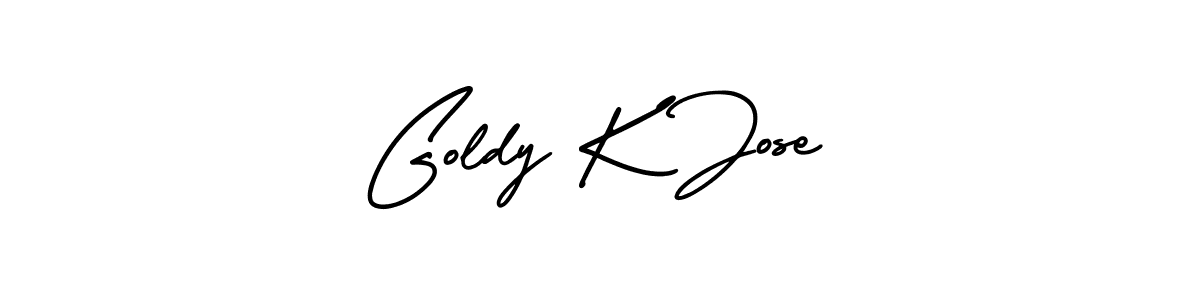 It looks lik you need a new signature style for name Goldy K Jose. Design unique handwritten (AmerikaSignatureDemo-Regular) signature with our free signature maker in just a few clicks. Goldy K Jose signature style 3 images and pictures png