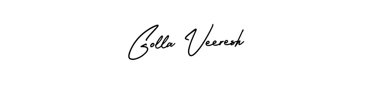 It looks lik you need a new signature style for name Golla Veeresh. Design unique handwritten (AmerikaSignatureDemo-Regular) signature with our free signature maker in just a few clicks. Golla Veeresh signature style 3 images and pictures png