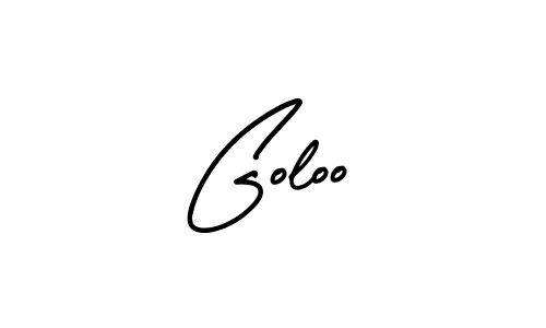 The best way (AmerikaSignatureDemo-Regular) to make a short signature is to pick only two or three words in your name. The name Goloo include a total of six letters. For converting this name. Goloo signature style 3 images and pictures png