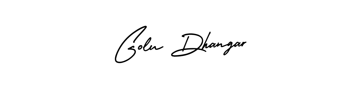 How to make Golu Dhangar name signature. Use AmerikaSignatureDemo-Regular style for creating short signs online. This is the latest handwritten sign. Golu Dhangar signature style 3 images and pictures png