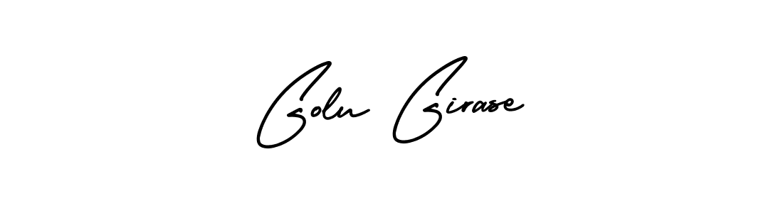 This is the best signature style for the Golu Girase name. Also you like these signature font (AmerikaSignatureDemo-Regular). Mix name signature. Golu Girase signature style 3 images and pictures png