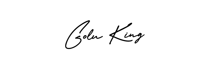 AmerikaSignatureDemo-Regular is a professional signature style that is perfect for those who want to add a touch of class to their signature. It is also a great choice for those who want to make their signature more unique. Get Golu King name to fancy signature for free. Golu King signature style 3 images and pictures png