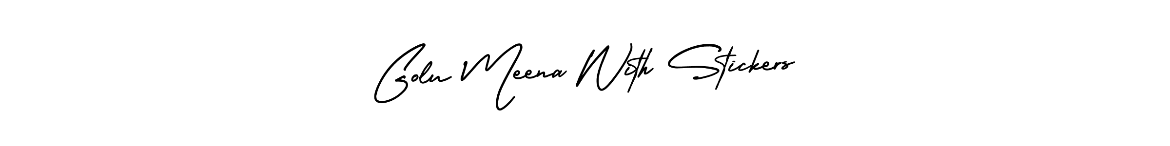 Similarly AmerikaSignatureDemo-Regular is the best handwritten signature design. Signature creator online .You can use it as an online autograph creator for name Golu Meena With Stickers. Golu Meena With Stickers signature style 3 images and pictures png