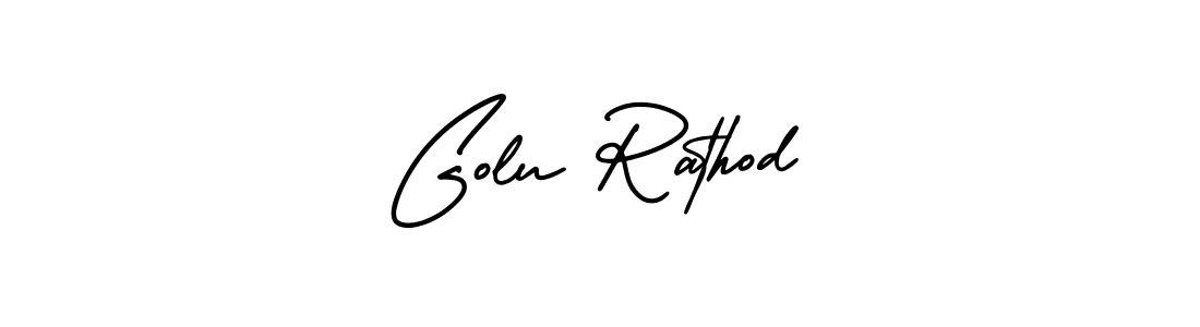 Create a beautiful signature design for name Golu Rathod. With this signature (AmerikaSignatureDemo-Regular) fonts, you can make a handwritten signature for free. Golu Rathod signature style 3 images and pictures png