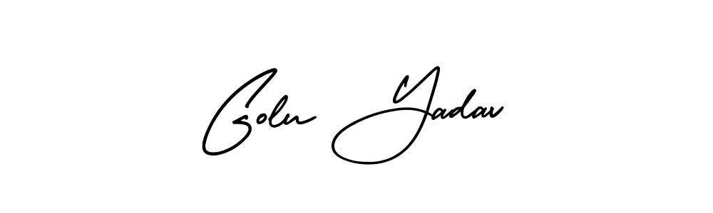 Also You can easily find your signature by using the search form. We will create Golu Yadav name handwritten signature images for you free of cost using AmerikaSignatureDemo-Regular sign style. Golu Yadav signature style 3 images and pictures png