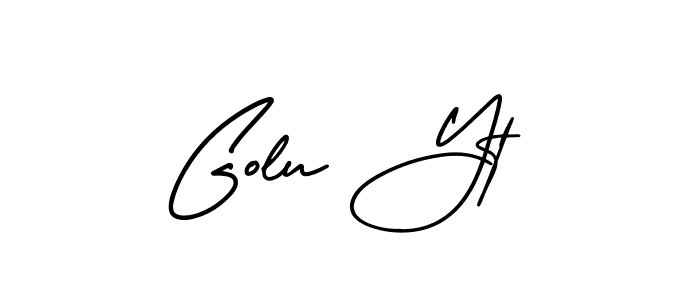 Design your own signature with our free online signature maker. With this signature software, you can create a handwritten (AmerikaSignatureDemo-Regular) signature for name Golu Yt. Golu Yt signature style 3 images and pictures png