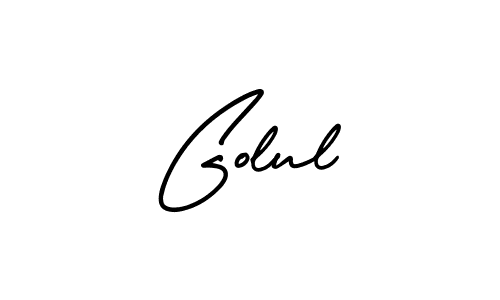 if you are searching for the best signature style for your name Golul. so please give up your signature search. here we have designed multiple signature styles  using AmerikaSignatureDemo-Regular. Golul signature style 3 images and pictures png