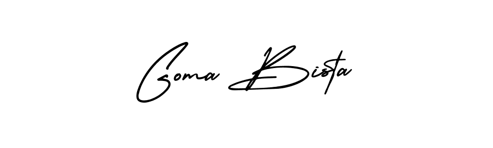 Use a signature maker to create a handwritten signature online. With this signature software, you can design (AmerikaSignatureDemo-Regular) your own signature for name Goma Bista. Goma Bista signature style 3 images and pictures png