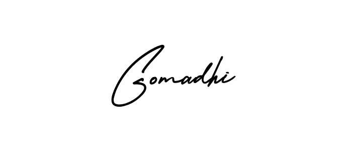 Check out images of Autograph of Gomadhi name. Actor Gomadhi Signature Style. AmerikaSignatureDemo-Regular is a professional sign style online. Gomadhi signature style 3 images and pictures png