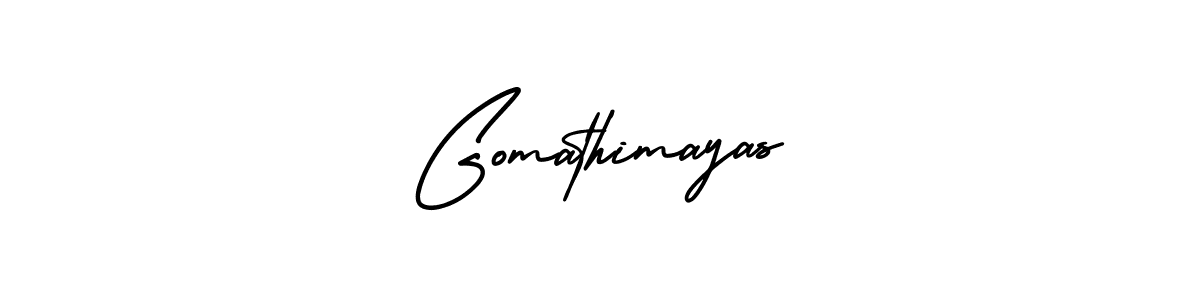 Also You can easily find your signature by using the search form. We will create Gomathimayas name handwritten signature images for you free of cost using AmerikaSignatureDemo-Regular sign style. Gomathimayas signature style 3 images and pictures png