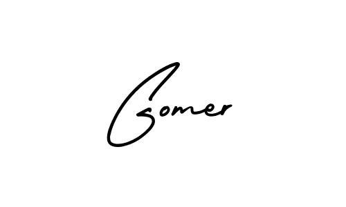 Use a signature maker to create a handwritten signature online. With this signature software, you can design (AmerikaSignatureDemo-Regular) your own signature for name Gomer. Gomer signature style 3 images and pictures png