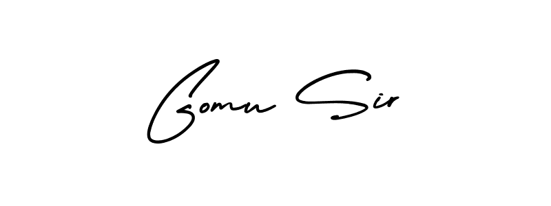 if you are searching for the best signature style for your name Gomu Sir. so please give up your signature search. here we have designed multiple signature styles  using AmerikaSignatureDemo-Regular. Gomu Sir signature style 3 images and pictures png