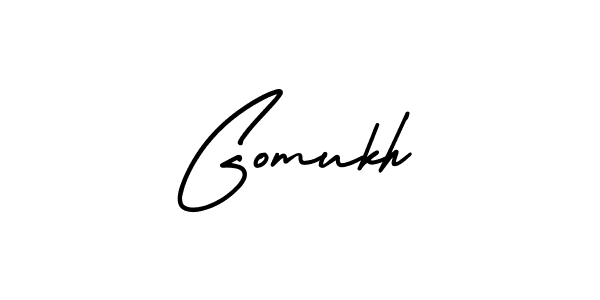 Best and Professional Signature Style for Gomukh. AmerikaSignatureDemo-Regular Best Signature Style Collection. Gomukh signature style 3 images and pictures png