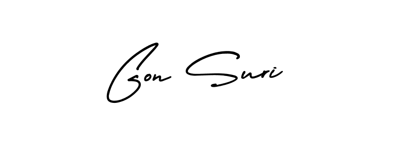 Also You can easily find your signature by using the search form. We will create Gon Suri name handwritten signature images for you free of cost using AmerikaSignatureDemo-Regular sign style. Gon Suri signature style 3 images and pictures png