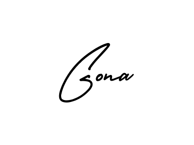 if you are searching for the best signature style for your name Gona. so please give up your signature search. here we have designed multiple signature styles  using AmerikaSignatureDemo-Regular. Gona signature style 3 images and pictures png
