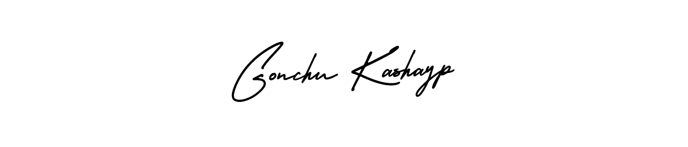 Design your own signature with our free online signature maker. With this signature software, you can create a handwritten (AmerikaSignatureDemo-Regular) signature for name Gonchu Kashayp. Gonchu Kashayp signature style 3 images and pictures png