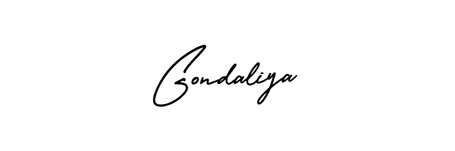 Make a beautiful signature design for name Gondaliya. With this signature (AmerikaSignatureDemo-Regular) style, you can create a handwritten signature for free. Gondaliya signature style 3 images and pictures png